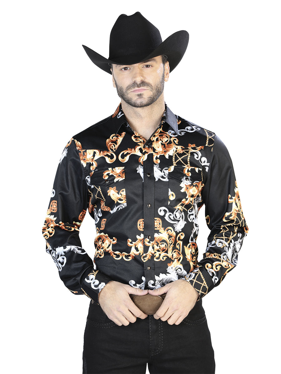 Black Gold Casual Long Sleeve Shirt 44085
