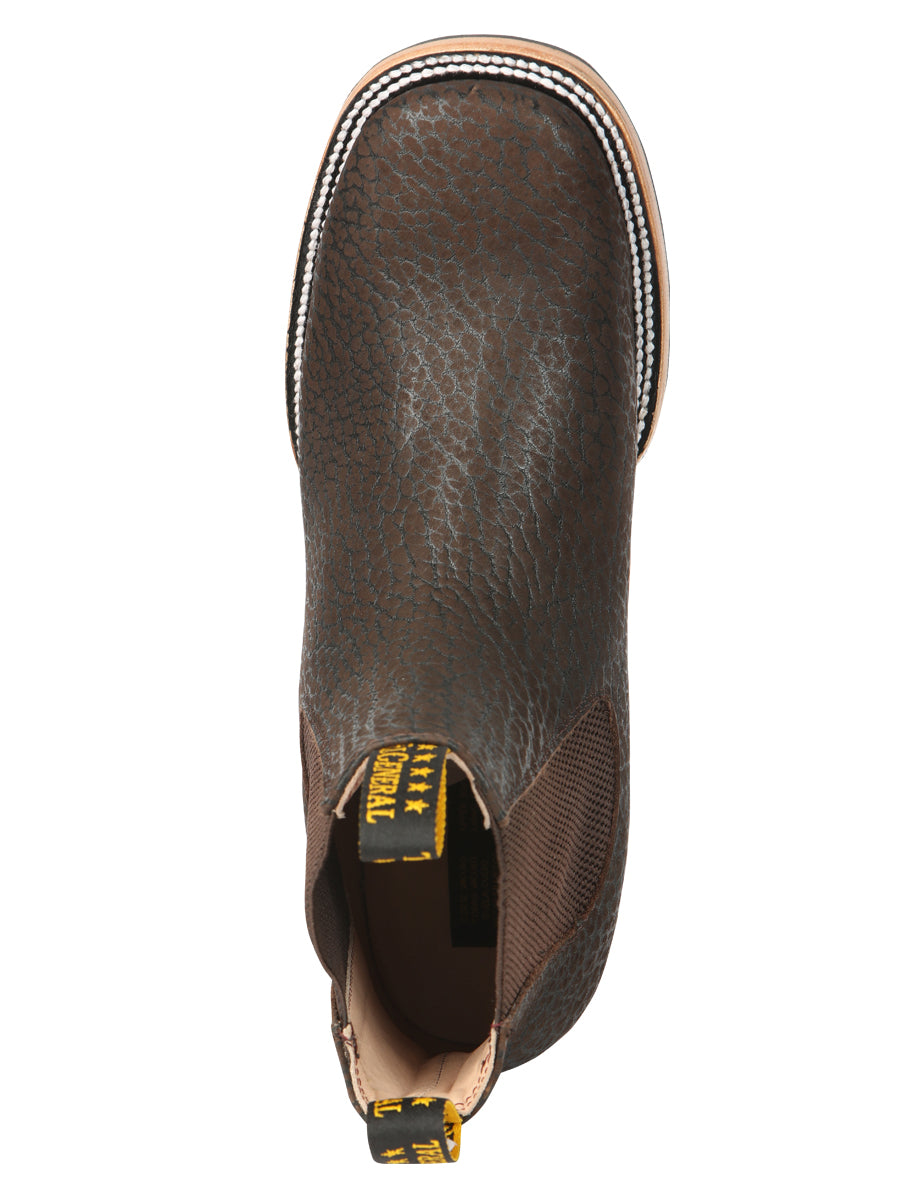 El General Men’s Ankle Boots - Bull Neck Leather Moka 45341