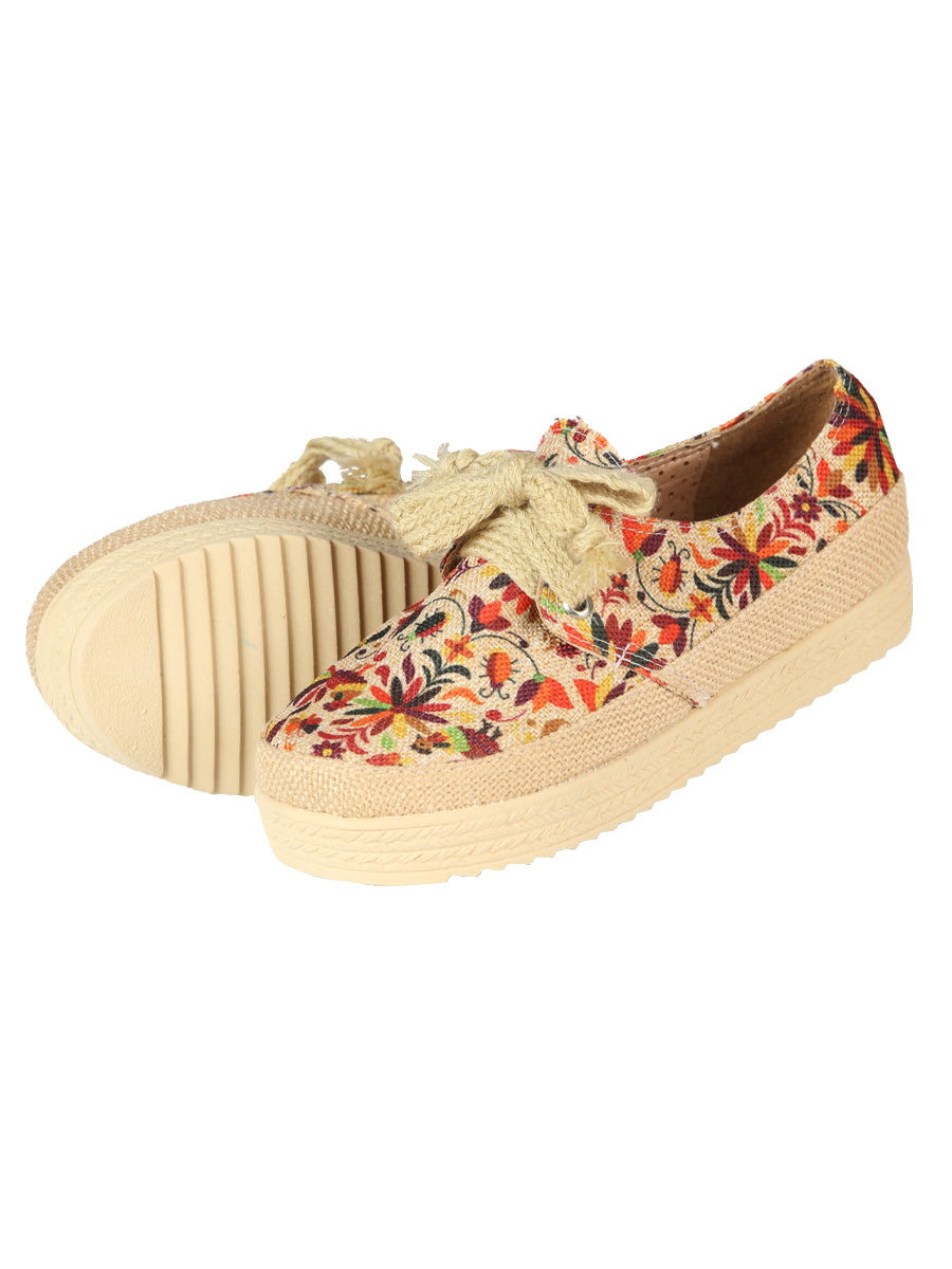 Mexican Artisanal Yute Tennis 50% Cotton, 50% Polyester  Multicolor 603959