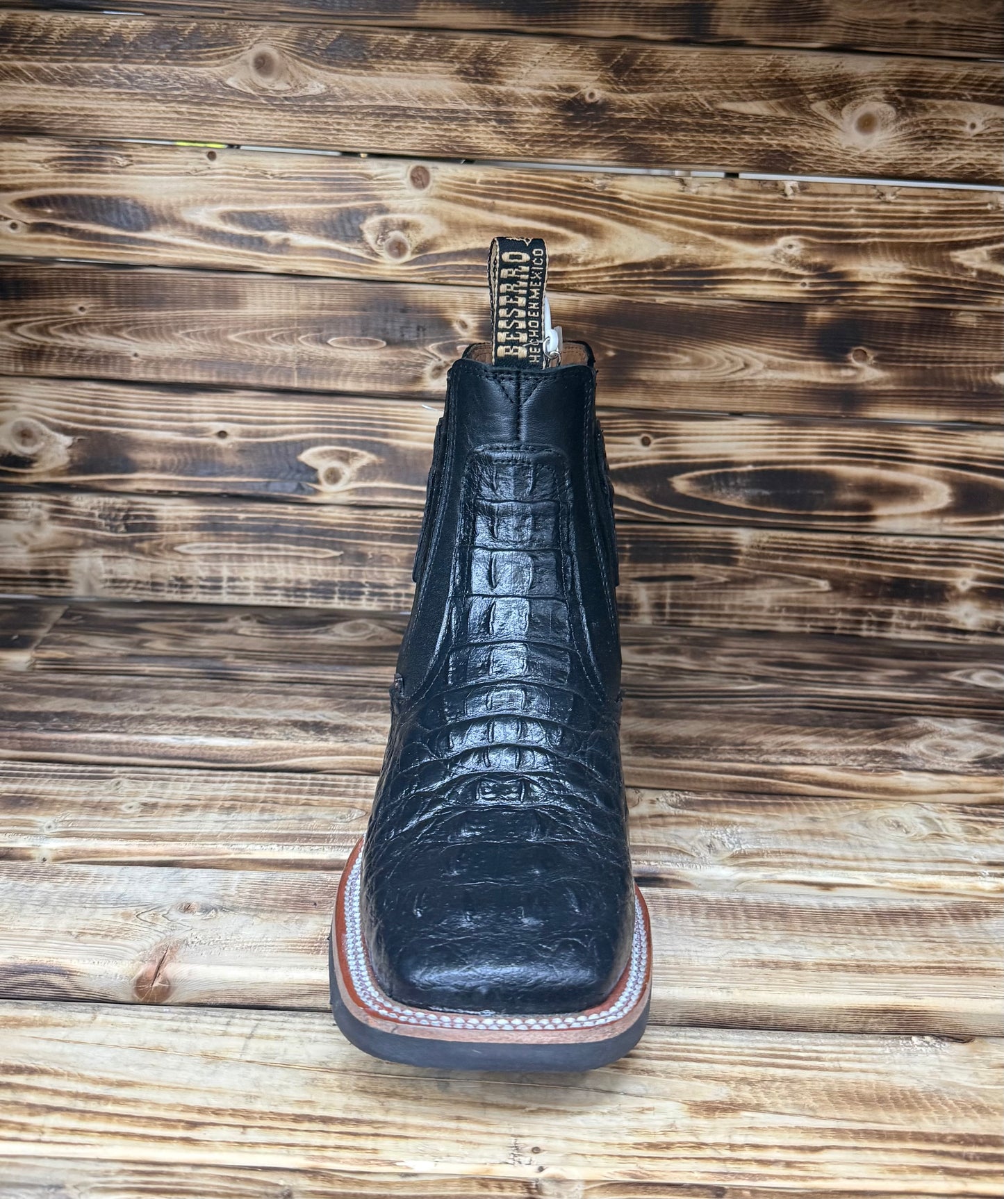 ANKLE BOOT PRINT HORNBACK BLACK