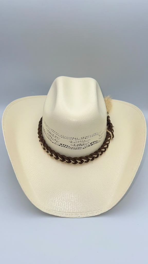 Straw Hat Shantung With  hatband